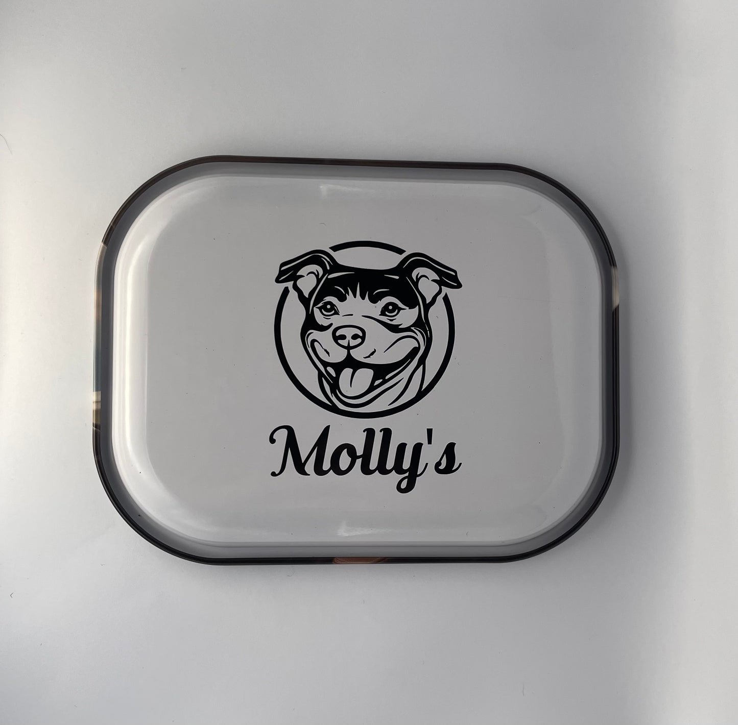 Mollys Tray - back logo